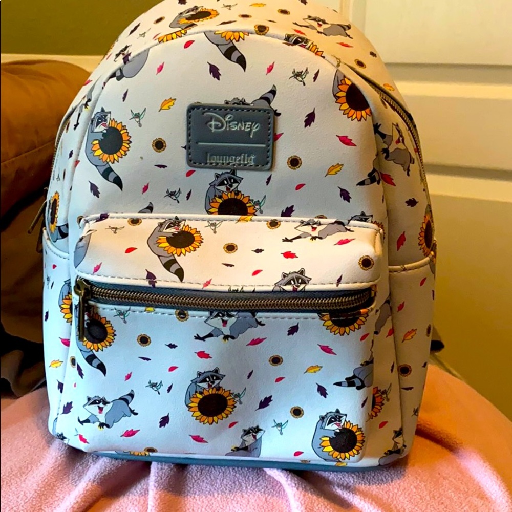 Cute mini backpack meeko with sunflowers